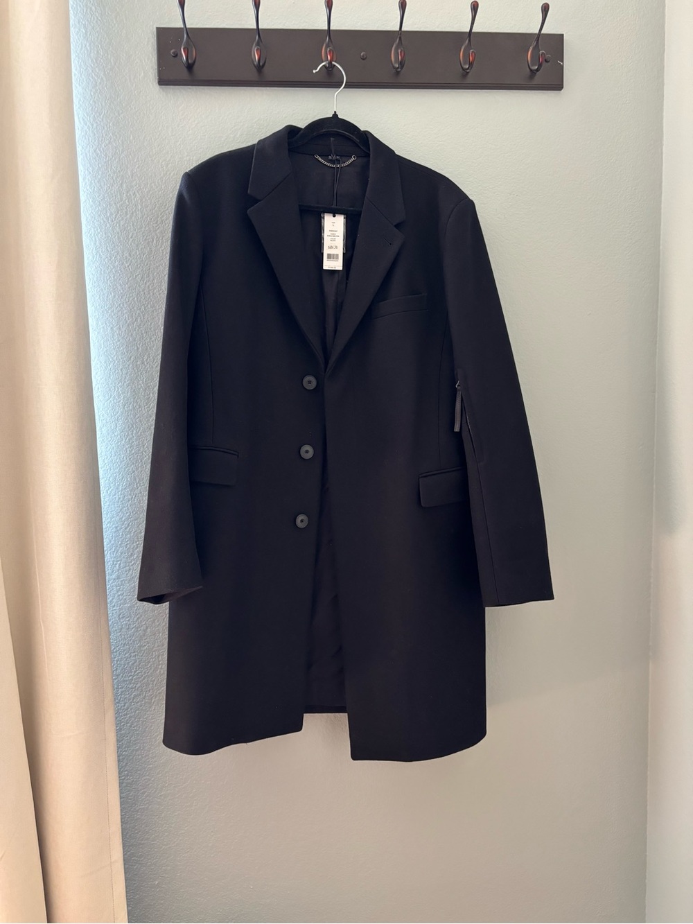 Helmut Lang men’s long wool coat